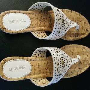White Merona sandals